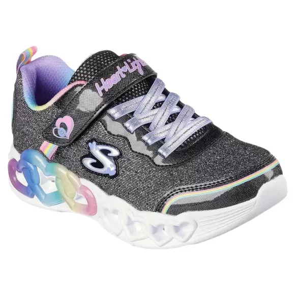 Børne Sneakers - SKECHERS - Skechers Girls Infinite Heart Lights 303751L BKMT