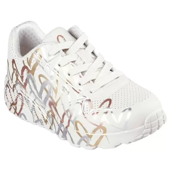 Børne Sneakers - SKECHERS - Skechers UNO LITE METALLIC LOVE 314067L NTMT